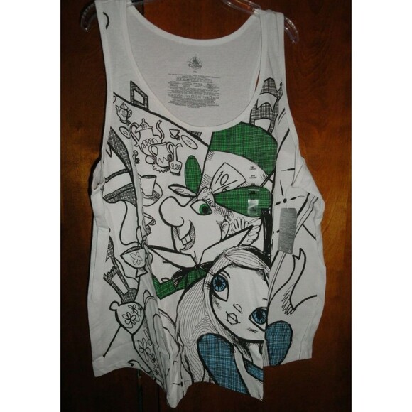 Alice in Wonderland Mad Hatter Tank Top Disney Store M - Picture 1 of 1